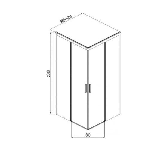 Душевой уголок Aquanet Pleasure 1000x1000 мм, черный матовый, стекло прозрачное AE60-S-100x100U-BT 00225502
