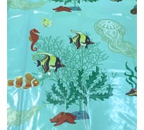 Штора Умничка Водоросли полиэтилен, 180х180, 40 мкм MPU2834