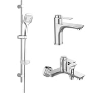 Душевой гарнитур ORANGE Thermo set 3 in 1 1 смеситель для раковины, смеситель для ванны и душа T19-311cr