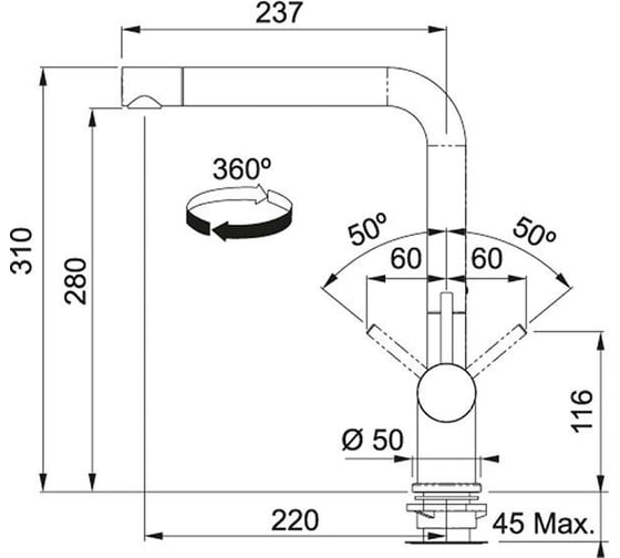 Смеситель FRANKE Active Plus белый 115.0373.817
