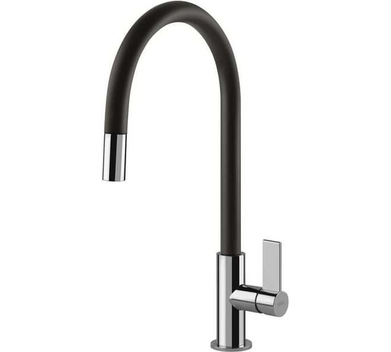 Смеситель FRANKE Ambient Evo выдвижной шланг, хром/черный 115.0373.950 1