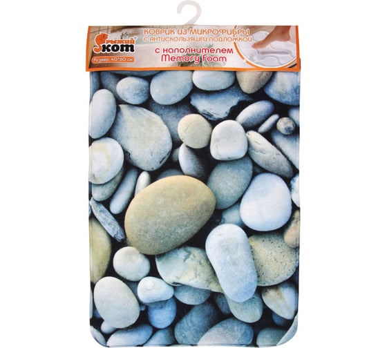 Коврик Рыжий кот из микрофибры 40*60см Mat-Pebbles MF Галька 000874 1