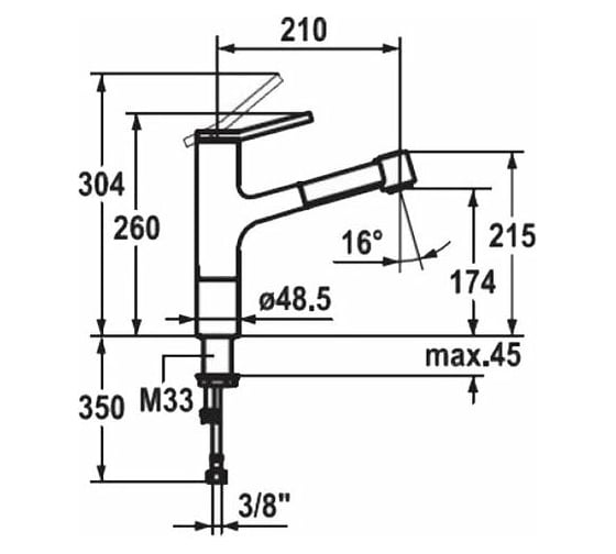 Смеситель FRANKE KWC AVA 115.0200.124
