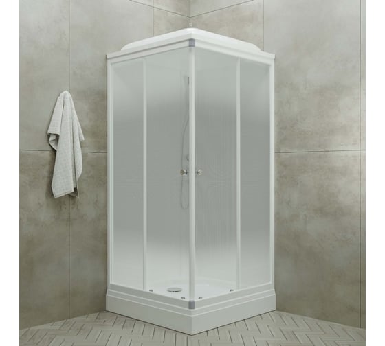 Душевая кабина MARONI  GALAXY SQ90L-STN-DN4 90x90x217 + сифон D90 мм, квадрат 467717