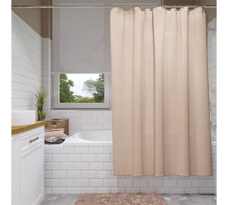 Шторка для ванной Fora Элит бежевая FOR-PH102