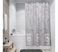 Шторка для ванной комнаты Fora бетон, LOFT FOR-LT095