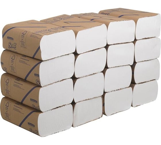 Полотенце бумажное листовое KIMBERLY-CLARK PROF SCOTT 1 слой, 240x220 мм, 250 листов в пачке, 16 пачек, MULTIFOLD-сложения, белое KIMBERLY-CLARK 1/1 KC-3749n