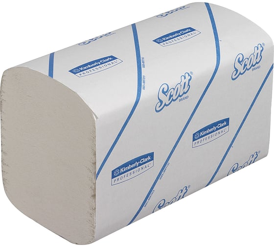 Полотенце бумажное листовое KIMBERLY-CLARK PROF SCOTT PERFORMANCE 1 слой, 210x215 мм, 274 листа в пачке, V-сложения, белое KIMBERLY-CLARK 1/15 KC-6689