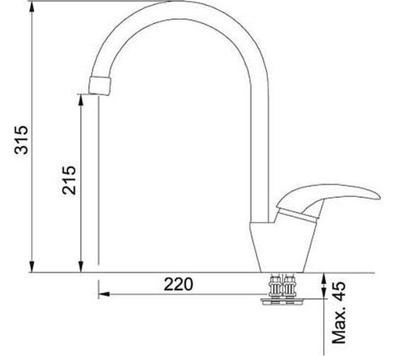 Смеситель FRANKE Platino шоколад 115.0289.894
