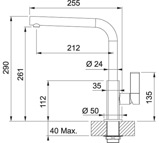 Смеситель FRANKE Maris графит 115.0392.353