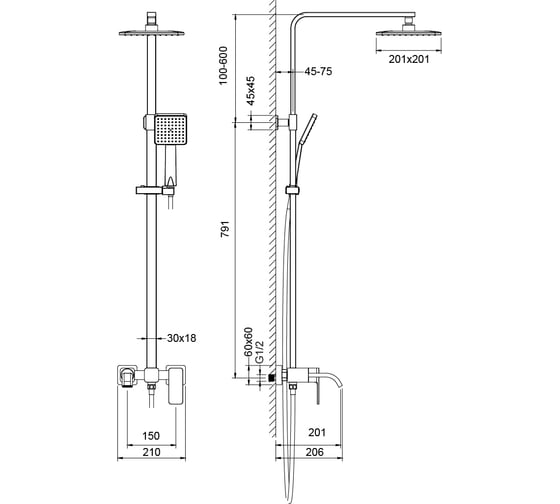 Душевая система Timo Selene SX 1013 03