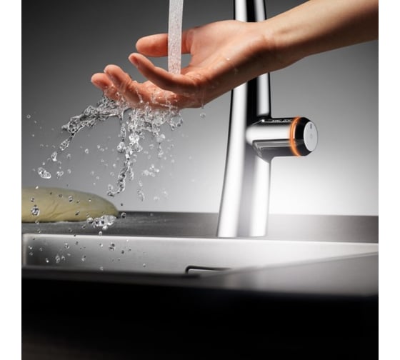 Смеситель FRANKE KWC ZOE TOUCH LIGHT PRO сталь 115.0393.163