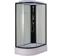 Душевая кабина GROSSBERG 1200х800х2180, средний поддон 26 см,стекло прозрачное, черные профили TM 612 R 33496291