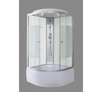 Душевая кабина GROSSBERG 900х900х2150, высокий поддон 40 см, стекло белая полоска PB 93