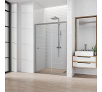 Дверь в душевую нишу GuteWetter GWMPKB019D2-07 140x200 см, цвет фурнитуры хром матовый, цвет стекла бесцветный, стекло закаленное 6 мм 4698033022302