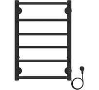 Электрический полотенцесушитель Azario MILAN 400/600 черный, R, 6 перекладин 00088240