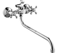 Смеситель для ванны Valfex Libra Сhrome-1, длинный излив, картриджный переключатель, латунь VF.2208-2