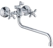 Смеситель для ванны Valfex Libra Сhrome-2, длинный излив, картриджный переключатель, латунь VF.2227-2