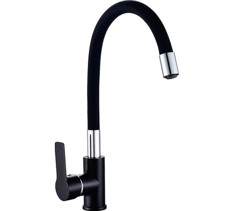 Смеситель для кухни Valfex Estreya Black гибкий силиконовый излив, латунь VF.70113-7