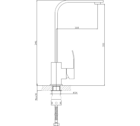 Смеситель для кухни Valfex Sirius Сhrome нержавеющая сталь VF.70815