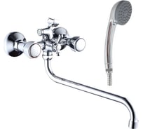 Смеситель для ванны Valfex Libra Сhrome-2, длинный излив, шаровый переключатель, латунь VF.2209