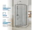 Душевой уголок GuteWetter GWMPKB018R-07 80x80x200 см, цвет фурнитуры хром матовый, цвет стекла бесцветный, стекло закаленное 6 мм, открывание двери левое / правое 4698033018718 3