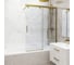 Шторка на ванну GuteWetter GWMPSLPL862 70x160 см, цвет фурнитуры бронзовый, цвет стекла бесцветный, стекло закаленное 8 мм / 6 мм, открывание двери левое / правое 4698033012273 1