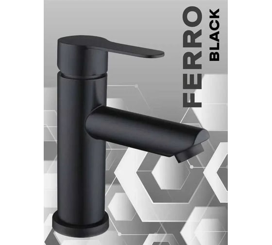 Смеситель для раковины CULTO FERRO BLACK черный WB01FRB
