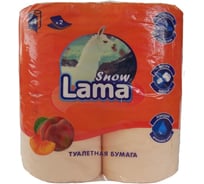 Туалетная бумага Адищевская бумажная фабрика 2 слоя, 4 рулона персиковая 517