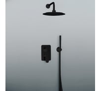 Встраиваемый смеситель для душа с душевым комплектом Ramon Soler ALEXIA черный, на 2 выхода K3615021NM