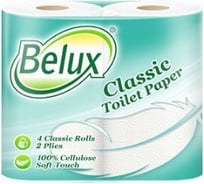 Туалетная бумага Belux Classic белая 2 слоя 4 рулона 274371