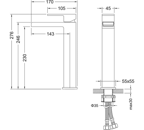 Смеситель для раковины чаши Timo Selene каскадный 2111 00F - выгодная ...