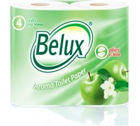 Туалетная бумага Belux белая с ароматом яблока 2 слоя 4 рулона 902