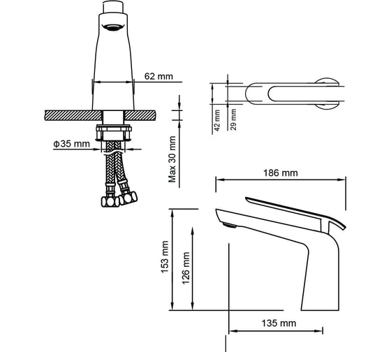 Смеситель для раковины Timo Olivia 3161 00F