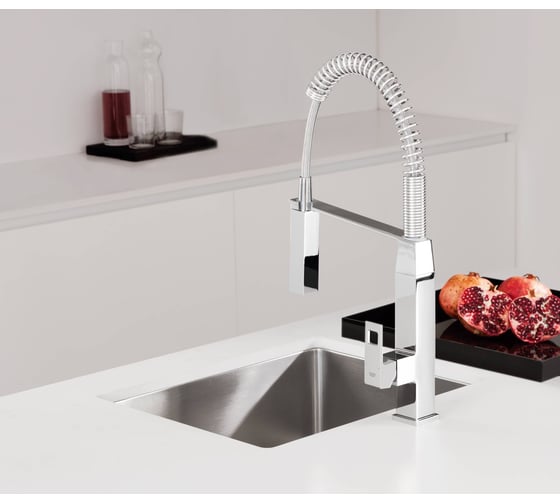 Смеситель для мойки Grohe Eurocube на одно отверстие, профессиональный 31395000