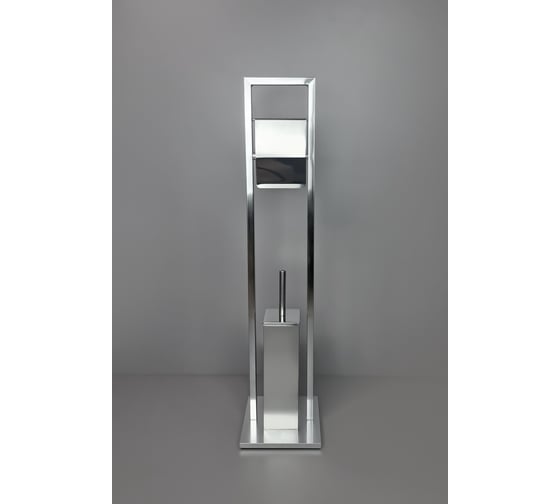 Стойка для туалетной бумаги и ерша MY SPACE хром, квадратная PRTS97C 1