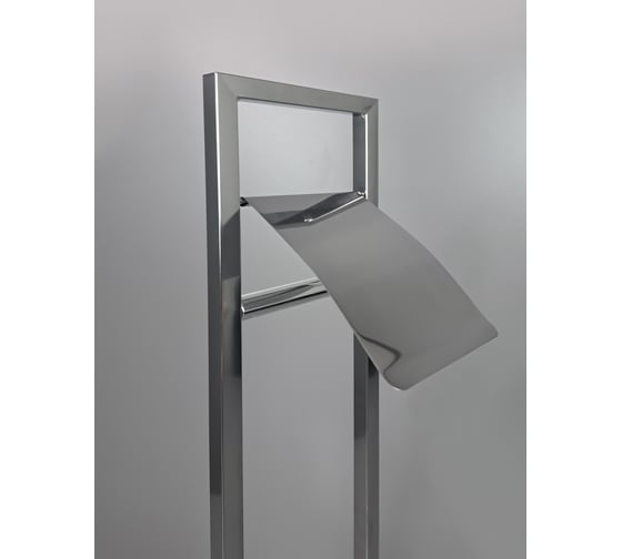 Стойка для туалетной бумаги и ерша MY SPACE хром, квадратная PRTS97C