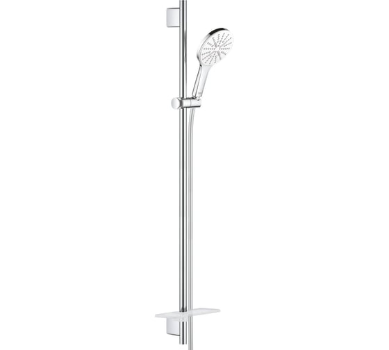 Душевой гарнитур Grohe RainShower SmartActive 130, ручной душ, душевая штанга, полочка, 26579LS0