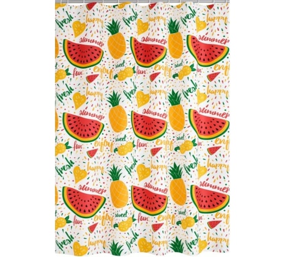 Штора для ванных комнат RIDDER Fruits цветной, 180x200 3100300 1