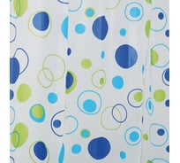 Штора для ванных комнат RIDDER Kreise синий/голубой, 180х200, Aqm 303080