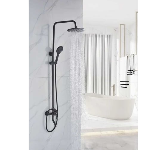 Душевая система BOCH MANN ECO Black BM 3 режима, цвет черный 8825