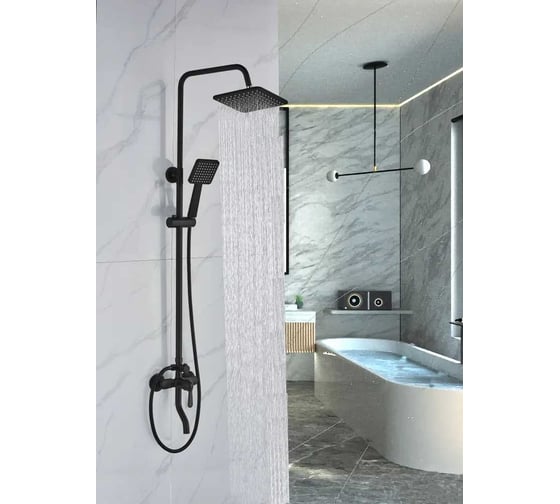 Душевая стойка BOCH MANN ECO Quadro Black BM цвет черный 8427
