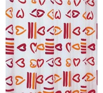 Штора для ванных комнат RIDDER Lovely красный, 180x200 42360