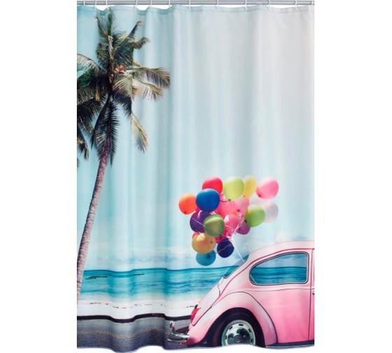 Штора для ванных комнат RIDDER Palms and Balloons цветной, 180x200 42173000