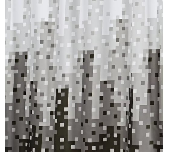 Штора для ванных комнат RIDDER Skyline серый, 180x200 47367 1