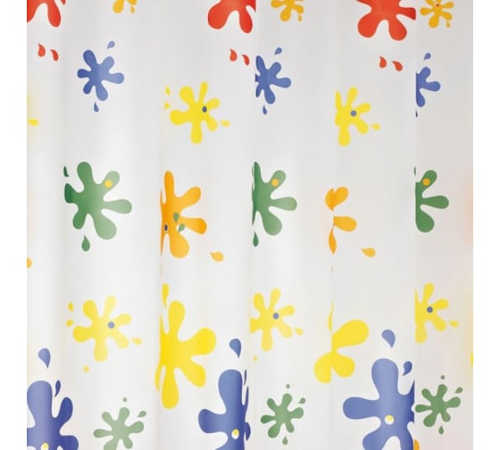 Штора для ванных комнат RIDDER Splash цветной, 180x200 33820
