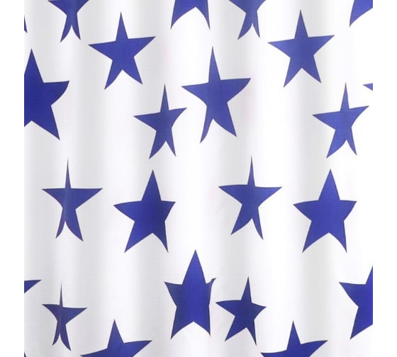 Штора для ванных комнат RIDDER Star синий, 180x200 403303