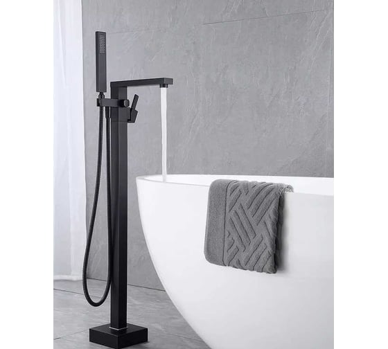 Напольный смеситель для ванны BOCH MANN Albano Black BM однорычажный, цвет черный матовый 8923