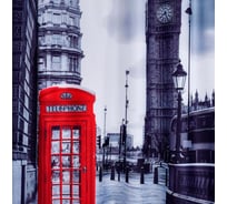 Штора для ванных комнат RIDDER Telephone Box серый/красный 180x200 42223000