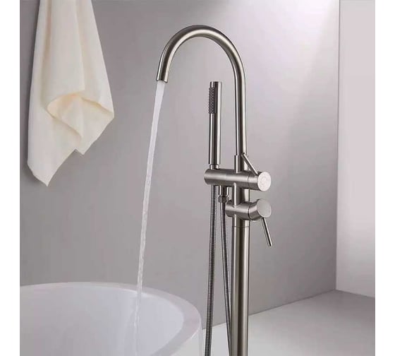 Напольный смеситель для ванны BOCH MANN BRAIES Brush Nickel BM, цвет никель матовый 8922